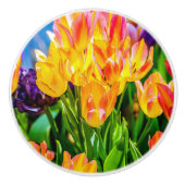 Tulip-Blume - Geblüht Keramikknauf (Vorderseite)