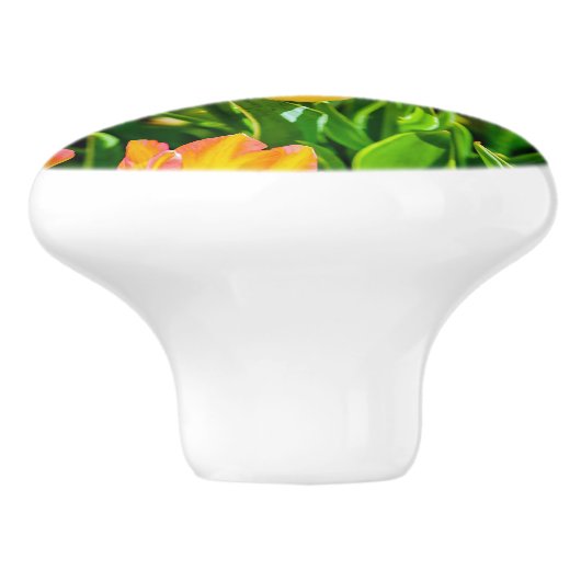 Tulip-Blume - Geblüht Keramikknauf (Seitenansicht)