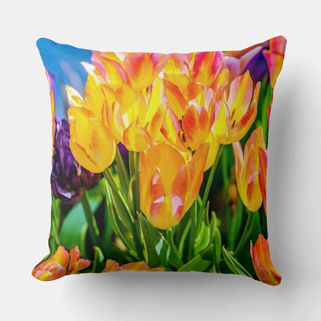 Tulip-Blume - Geblüht Kissen (Vorderseite)