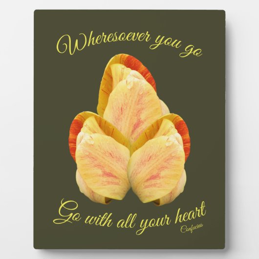 Tulip Blume geht mit Ihrem Herzen Inspiration Fotoplatte (Vorderseite)