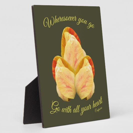 Tulip Blume geht mit Ihrem Herzen Inspiration Fotoplatte (Seite)