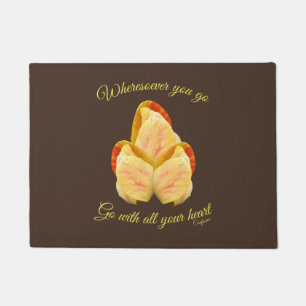 Tulip Blume geht mit Ihrem Herzen Inspiration Fußmatte
