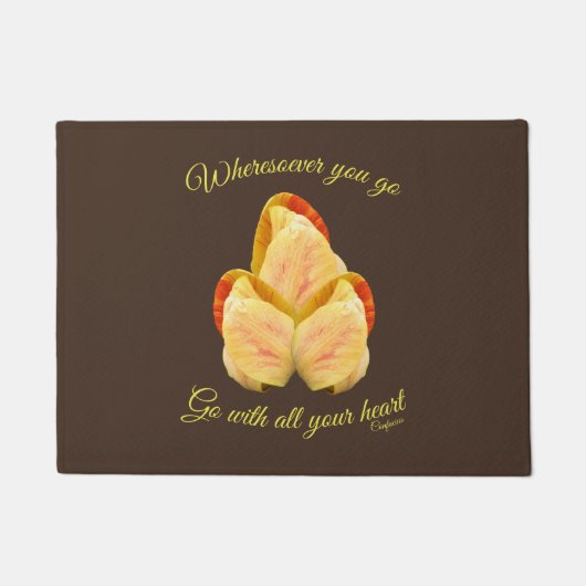 Tulip Blume geht mit Ihrem Herzen Inspiration Fußmatte (Vorderseite)