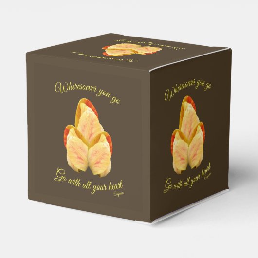 Tulip Blume geht mit Ihrem Herzen Inspiration Geschenkschachtel (Rückseite)