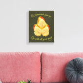 Tulip Blume geht mit Ihrem Herzen Inspiration Leinwanddruck (Insitu (Wohnzimmer))