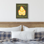 Tulip Blume geht mit Ihrem Herzen Inspiration Leinwanddruck (Insitu (Schlafzimmer))