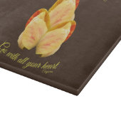Tulip Blume geht mit Ihrem Herzen Inspiration Schneidebrett (Ecke)
