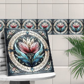 Tulip Blume Glasmosaik Fliese