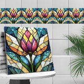 Tulip Blume Glasmosaik Fliese