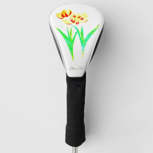 Tulip Blume Golf Head Cover Headcover (Vorderseite)