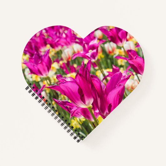 Tulip Blume in Fuchsia Notizblock (Vorderseite)