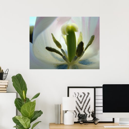 TULIP BLUME INSIDE Art Print Spring Tulip Leinwand Poster (Heimbüro)