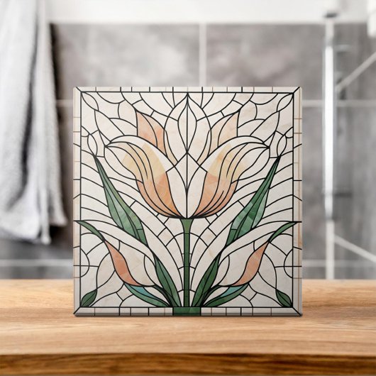 Tulip Blume mosaic - Pastelle Fliese