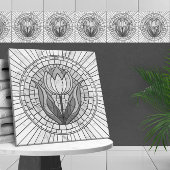 Tulip Blume Mosaik - Weißer Marmor Fliese