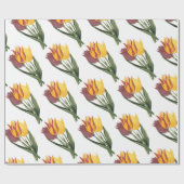 Tulip-Blume-Muster Geschenkpapier (Flach)