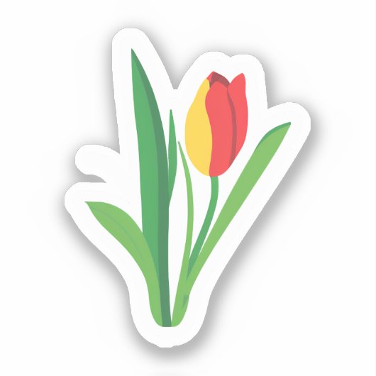 Tulip Blume | Niedlich Aufkleber (Vorderseite)