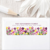 Tulip Blume Rücksendeadressen-Aufkleber (Insitu)