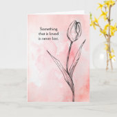 Tulip Blume Sympathy Card Loss Beerdigung Memorial Karte (Gelbe Blume)