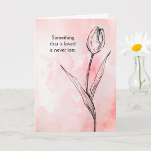 Tulip Blume Sympathy Card Loss Beerdigung Memorial Karte