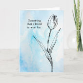 Tulip Blume Sympathy Card Loss Beerdigung Memorial Karte (Vorderseite)