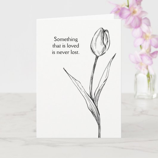 Tulip Blume Sympathy Card Loss Beerdigung Memorial Karte (Orchidee)