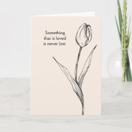Tulip Blume Sympathy Card Loss Beerdigung Memorial Karte