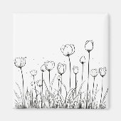 Tulip Blume Tulipa Floral Stift Design Magnet (Vorne)