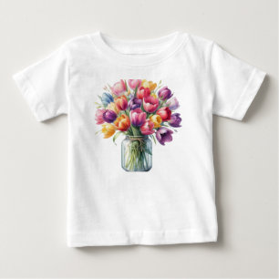 Tulip Blume Vase Baby T-shirt