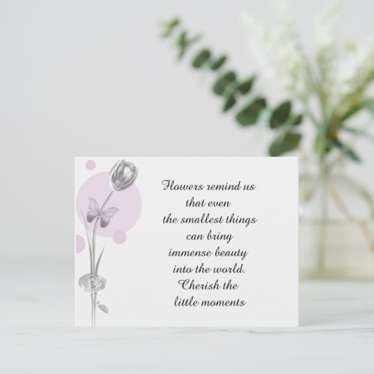 Tulip Blume Vielen Dank Postkarte (Stehend Vorderseite)