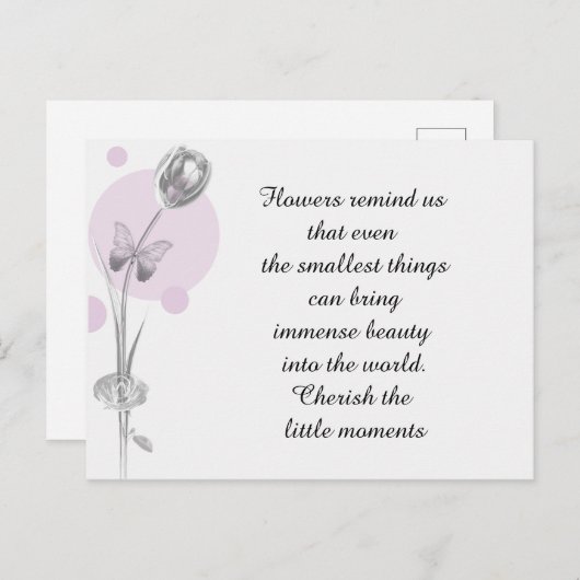 Tulip Blume Vielen Dank Postkarte (Vorne/Hinten)