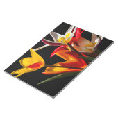 Tulip-Blume vor schwarzem Hintergrund Notizblock (angewinkelt)