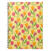 Tulip-Blume Wasserfarbenmuster Notizblock (Vorderseite)