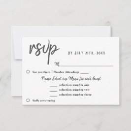 Tulip Blume Wedding Menü Auswahl UAWG Lila RSVP Karte