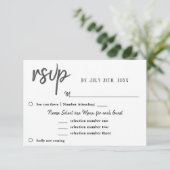 Tulip Blume Wedding Menü UAWG RSVP Karte (Stehend Vorderseite)