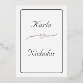 Tulip Blume Weißes Probe Abendessen Folieneinladung (Rückseite)