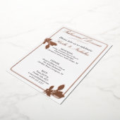 Tulip Blume Weißes Probe Abendessen Folieneinladung (Gedreht)