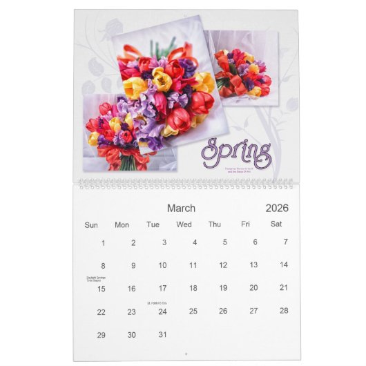 Tulip Blumengärten 12 Monate Kalender Länge (Mär 2026)