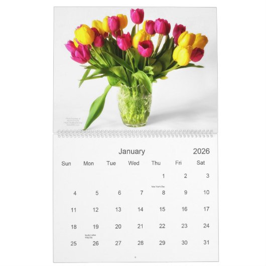 Tulip Blumengärten 12 Monate Kalender Länge (Jan 2026)