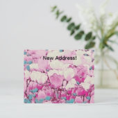 Tulip Blush Change of Address Postkarte (Stehend Vorderseite)