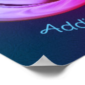 Tulip-Blütenblätter Tinten Abstrakt Personalisiert Poster (Ecke)