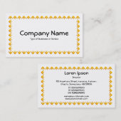 Tulip Border 3d - Amber auf weiß Visitenkarte (Vorne/Hinten)