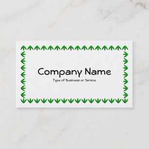 Tulip Border 3d - Green on White Visitenkarte