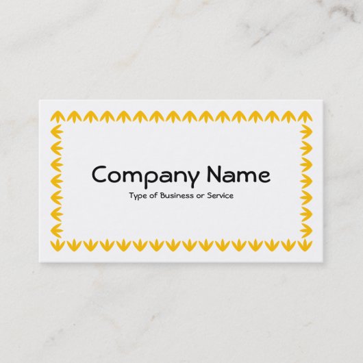 Tulip Border - Amber auf weiß Visitenkarte (Vorderseite)