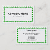 Tulip Border - grün auf Weiß Visitenkarte (Vorne/Hinten)