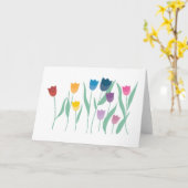 Tulip Border Karte (Gelbe Blume)