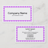 Tulip Border - Lila auf Weiß Visitenkarte (Vorne/Hinten)