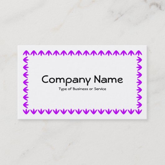 Tulip Border - Lila auf Weiß Visitenkarte (Vorderseite)