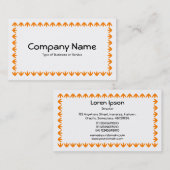 Tulip Border - Orange auf Weiß Visitenkarte (Vorne/Hinten)