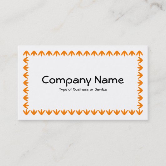 Tulip Border - Orange auf Weiß Visitenkarte (Vorderseite)