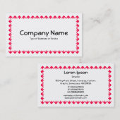 Tulip Border - rot auf weiß Visitenkarte (Vorne/Hinten)